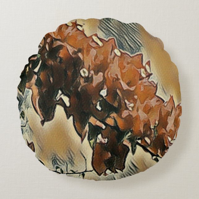 Rose Tree Art Throw Kissen (Vorderseite)