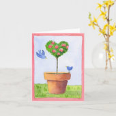 Rose Tree - Karte (Gelbe Blume)