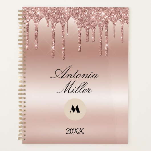 Rose treiben Glitzer Metallic Shine Planer (Vorderseite)