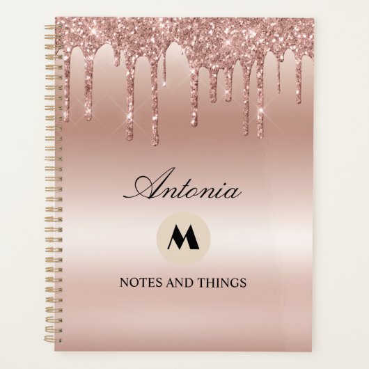 Rose treiben Glitzer Metallic Shine Planer (Vorderseite)