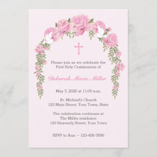 Rose Trellis Religiöse Einladung