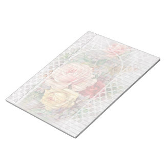 Rose Trellis Vintage florale Legal Notepad Notizblock