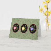 Rose Trio Geburtstagskarte Karte (Gelbe Blume)