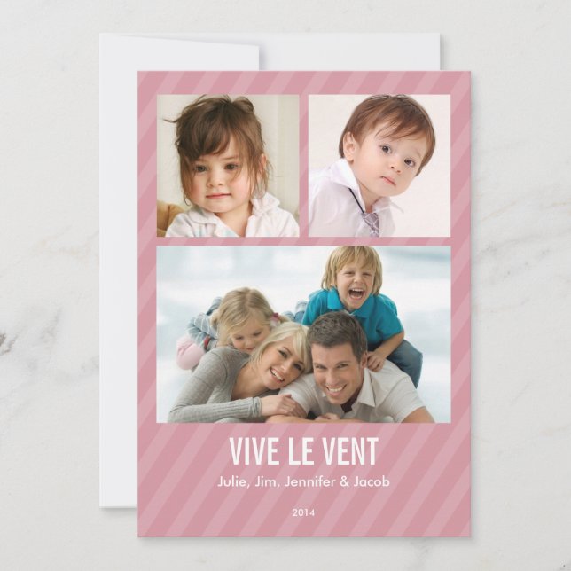 Rose Triple carte de photo de vacances (Vorderseite)