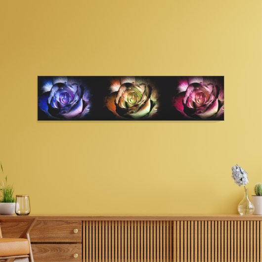 Rose Triptych Leinwanddruck (Insitu (Wohnzimmer))
