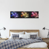 Rose Triptych Leinwanddruck (Insitu (Schlafzimmer))