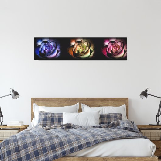 Rose Triptych Leinwanddruck (Insitu (Schlafzimmer))