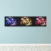 Rose Triptych Leinwanddruck (Insitu (Holzboden))