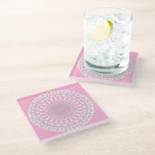 Rose Tristyns Mandala Glasuntersetzer (Schrägansicht)
