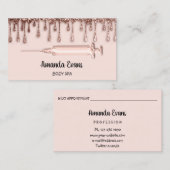 Rose Tropfen Beauty Studio Wellness Botox Spritze Terminkarte (Vorne/Hinten)