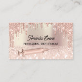 Rose Tropfen Glitzer Injektion Botox Hyaluronische Terminkarte (Vorderseite)