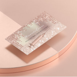 Rose Tropfen Glitzer Spritze Injektionen Botox WEL Terminkarte