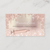 Rose Tropfen Glitzer Spritze Injektionen Botox WEL Terminkarte (Vorderseite)