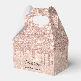 Rose Tropfen Glitzer Sweet 16. Brautparty Gefallen Geschenkschachtel