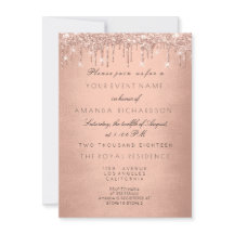 Rose Tropfen Gold Royal Glitzer 16. Brautparty