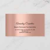 Rose Tropfen Nägel Wax Makeup Körperkosmetik Aquam Visitenkarte (Rückseite)