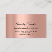 Rose Tropfen Nail Artist Wax Makeup Körperkosmetik Visitenkarte (Rückseite)