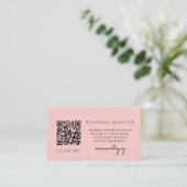 Rose Tropical QR Code UAWG Wedding Website Begleitkarte (Stehend Vorderseite)