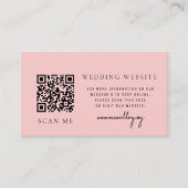 Rose Tropical QR Code UAWG Wedding Website Begleitkarte (Vorderseite)