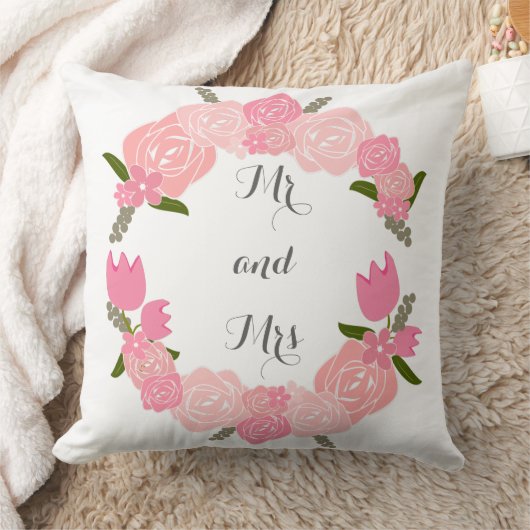 Rose, Tulips, Blume Wreath und Mrs. Kissen (Decke)