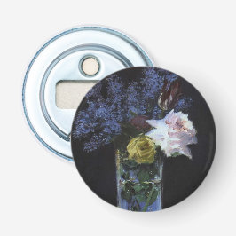 Rose Tulips Lilacs in einer Crystal Vase Flaschenöffner