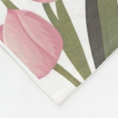 Rose, Tulips und Lilien Fleecedecke (Ecke)