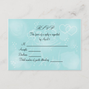 Rose Türkis RSVP-Karte RSVP Karte