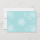 Rose Türkis RSVP-Karte RSVP Karte (Rückseite)
