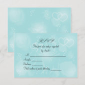 Rose Türkis RSVP-Karte RSVP Karte (Vorne/Hinten)