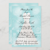 Rose Türkisfarbene Brauerei Einladung (Vorne/Hinten)