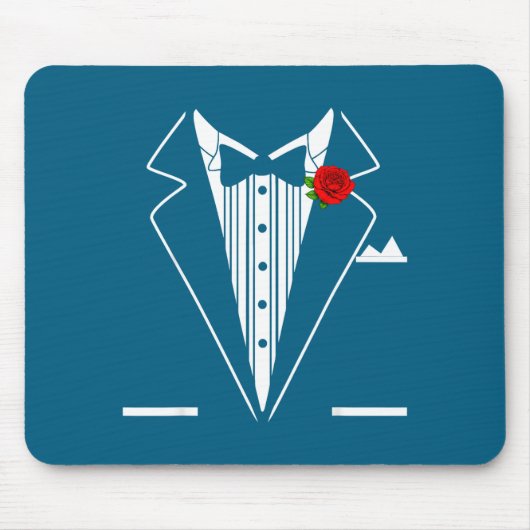 Rose Tuxedo Tux Wedding Prom Costume Party Men Kid Mousepad (Vorne)