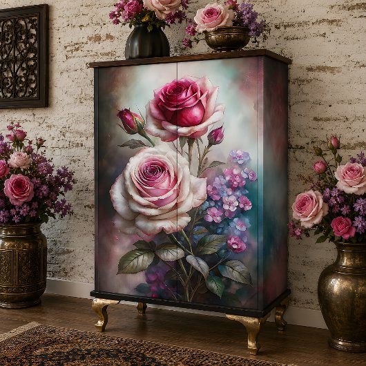 Rose Twilight Garden Decoupage Seidenpapier