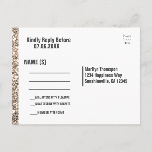 Rose | UAWG | Einladungspostkarte (Rückseite)