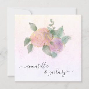 *~* ROSE + UAWG QR Gold Glitzer - AR12 Wedding I Einladung