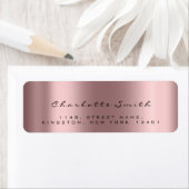 Rose UAWG Rücksendeadressen-Aufkleber Eggplant Pin (Insitu)