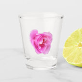 Rose über Clear Glasses Schnapsglas (Vorderseite)