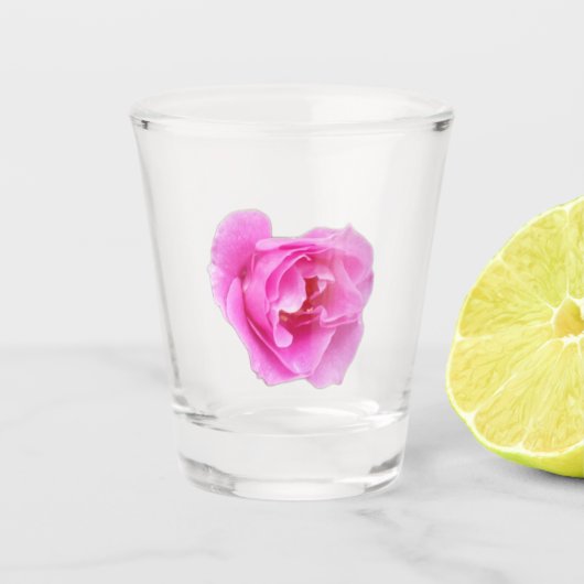 Rose über Clear Glasses Schnapsglas (Vorderseite)