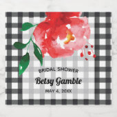 Rose über die Wasserwelt Schaumweinetikett (Einzelnes Label)