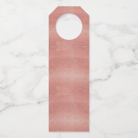 Rosé über Rose fett moderner, lustiger Galentiner  Flaschenanhänger (Rückseite)