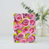 Rose über Rose zu Rose Postkarte (Stehend Vorderseite)