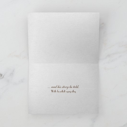 Rose über Violine-Beileid Karte (Innenseite)