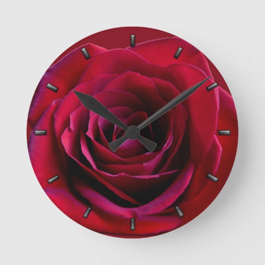 Rose Uhr Rote Rose Blume Wand-Uhr Rose Decke (Vorderseite)