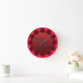 Rose Uhr Rote Rose Blume Wand-Uhr Rose Decke (Zuhause)