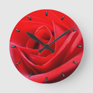Rose Uhr Rote Rose Blume Wand-Uhr Rose Decke