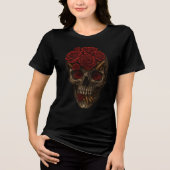 Rose umgeladen Tri-Blend shirt (Vorderseite)