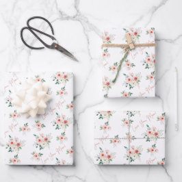 Rose-Umschlagpapier für Muttertag Geschenkpapier Set