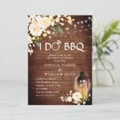 Rose und Abendessen mit Probe aus Holz Einladung (Stehend Vorderseite)