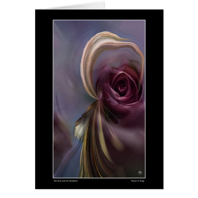 Rose und Adresskarte (Vorne)