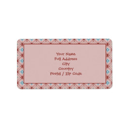 Rose und Aquamarine Gemusterte Rücksendeadresse Adressaufkleber