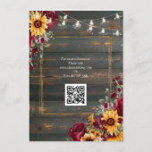 Rose und Aster Begleitkarte (Rückseite)